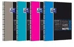 OXFORD Studium A4+ Hardcover doppelspiralgebundenes Notebook, 7 mm liniert, 80 Blatt,