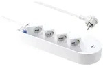 Sygonix SY-5228510 Steckdosenleiste mit Schalter 4fach Wei&szlig; Schutzkontakt 1St.