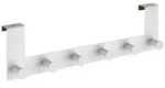 T&uuml;rgarderobe Mod. Celano Wei&szlig;, 6 Haken, f&uuml;r T&uuml;rfalzst&auml;rken bis 2 cm