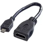 Value HDMI Anschlusskabel HDMI-A Buchse, HDMI-Micro-D Stecker 0.15 m Schwarz
