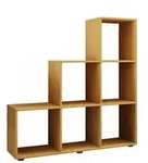 Holz Stand Treppenregal Regal 6 F&auml;cher Nitas