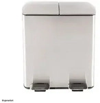HTI-Living M&uuml;lleimer mit 2 Kammern Jannik 40 Liter Silber