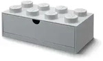 LEGO&reg; Schubladenelement 8 Noppen Grau
