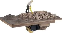 Faller H0 Bauarbeiter mit Kompressor Bemalt, Stehend