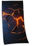 Young Collection 6159211516 - 3D-Effekt Lava Velourstuch , 75x150 cm, 100% Baumwolle