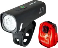 Sigma Fahrradbeleuchtung Set Aura 40 / Hiro 10 Set Akkubetriebenes LED-Leuchtmittel