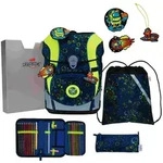 DerDieDas Schulranzen Set ErgoFlex Tiny, Schulranzen Set, 5tlg, Neon Crazy