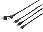 Renkforce USB-Ladekabel USB 2.0 USB-A Stecker, USB-C&reg; Stecker, USB-Micro-B Stecker,
