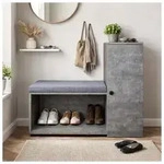 HTI-Living Schuhschrank mit Sitzbank Thekla Betonoptik Schuhschrank mit Sitzbank