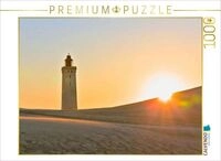 CALVENDO Puzzle Der alte Leuchtturm von Rubjerg Knude in der Abendsonne 1000...