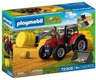 Gro&szlig;er Traktor mit Heuballen