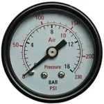 Aerotec Manometer 9415451 Anschluss (Manometer): R&uuml;ckseite Au&szlig;engewinde 1/4 1St."
