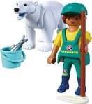 PLAYMOBIL 72090 Zoo: Eisb&auml;r und Pfleger