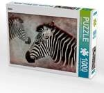 CALVENDO Puzzle Zebra 1000 Teile Lege-Gr&ouml;&szlig;e 64x48cm Foto-Puzzle f&uuml;r gl&uuml;ckliche