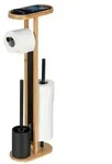 Stand WC-Garnitur Mod. Orea Bambus, mit Ablagefl&auml;che und Ersatzrollenhalter