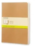 Moleskine Cahier Extra Large blanko packpapierbraun. 3er Pack