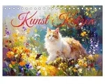 Kunst Katzen (Tischkalender 2027 DIN A5 quer), CALVENDO Monatskalender