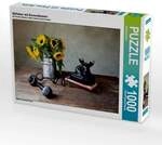 CALVENDO Puzzle Stillleben mit Sonnenblumen 1000 Teile Lege-Gr&ouml;&szlig;e 64x48cm