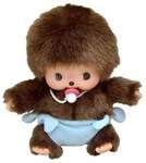 Bebichhichi Pl&uuml;schfigur Junge mit Windel blau/braun 15cm