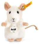 Steiff 056215 - Pilla Maus, aufwartend, wei&szlig;, Webpelz, 10 cm