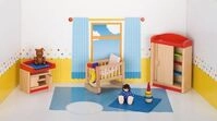 goki Puppenm&ouml;bel Kinderzimmer f&uuml;r Puppenhaus
