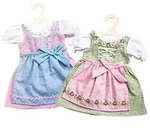 Puppen-Dirndl, Gr. 35-45 cm