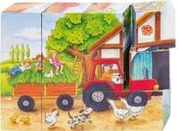 W&uuml;rfelpuzzle Jahreszeiten Bauernhof