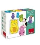 Goula Magnetisches Holzpuzzle Tiere, 12-teilig