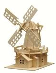 PEBARO 873 - Holzbausatz Windm&uuml;hle, 78 Teile, Holzkonstruktion zum Zusammenstecken