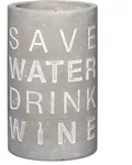 R&auml;der Vino Beton Flaschenk&uuml;hler Save water drink wine