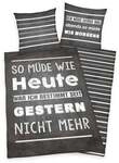 Bettw&auml;sche mit Spruch