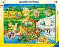 Rahmenpuzzle Ravensburger Zoobesuch 14 Teile