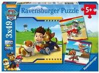 Puzzle Ravensburger Helden mit Fell 3 X 49 Teile
