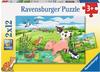 Puzzle Ravensburger Tierkinder auf dem Land 2 X 12 Teile