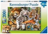 Puzzle Ravensburger Schmusende Raubkatzen 200 Teile XXL