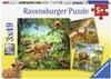 Puzzle Ravensburger Tiere der Erde 3 X 49 Teile