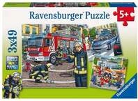 Puzzle Ravensburger Helfer in der Not 3 X 49 Teile