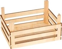 Goki 51600 - Obst- und Gem&uuml;sekiste, Holz, 3er Set, Zubeh&ouml;r f&uuml;r