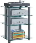 Hifi M&ouml;bel Rack Alu Glas Phono Mediaregal Bilus