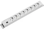 Bachmann 333001 19 Zoll Netzwerkschrank-Steckdosenleiste 1 HE Schutzkontaktsteckdose