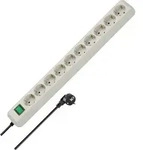 Brennenstuhl 1159350010 Steckdosenleiste mit Schalter 10fach Lichtgrau Schutzkontakt