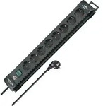 Brennenstuhl 1951180100 Steckdosenleiste mit Schalter 8fach Schwarz Schutzkontakt 1