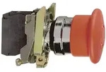 Schneider Electric XB4BT845 Pilztaster Frontring Metall, mit NOT-Aus-Schalter, rund,