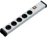 Ehmann 0201x00052300 Steckdosenleiste mit Schalter 5fach Grau ohne Stecker 1St.
