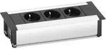 EVOline 159610000900 Steckdosenleiste 3fach Aluminium, Schwarz Schutzkontakt 1St.