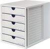HAN Systembox 1450-11 Schubladenbox Lichtgrau DIN A4, DIN C4 Anzahl der Schubfächer:
