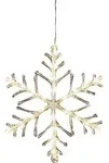 Konstsmide 4440-103 Acryl-Figur Schneeflocke Warmwei&szlig; LED Transparent