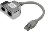 Digitus RJ45 Netzwerk Adapter CAT 5, CAT 5e [1x RJ45-Stecker - 2x RJ45-Buchse] Grau