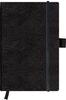 Herlitz Notizbuch Classic A5 96 Blatt liniert schwarz mit Leseband und Falttasche