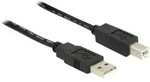 Delock USB-Kabel USB 2.0 USB-A Stecker, USB-B Stecker 20.00 m Schwarz UL-zertifiziert